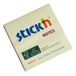 Gelber Notizblock mit Klebefläche zum Schreiben kleiner Notizen