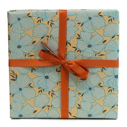 Gavepapir 57 cm Sakura blå blomster