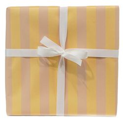 Gavepapir 55 cm Rosalie med gule og rosa-nude striber
