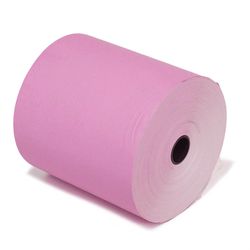 Lyserøde termoruller til kasseapparat