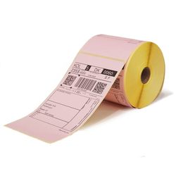 Lyserøde termolabels til fragt – selvklæbende forsendelsesetiketter i høj kvalitet