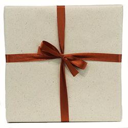 Grass paper 57 cm Unprinted with wide brown gift ribbon