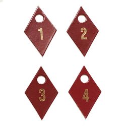 Card with the numbers 1-2-3-4 for Advent